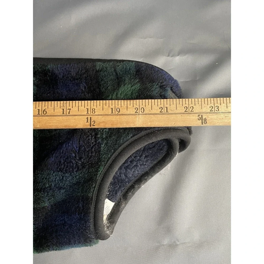 Foggy Mountain Dog Coat Fleece Size 10 Green Blue‎ Plaid Warmer Accessory